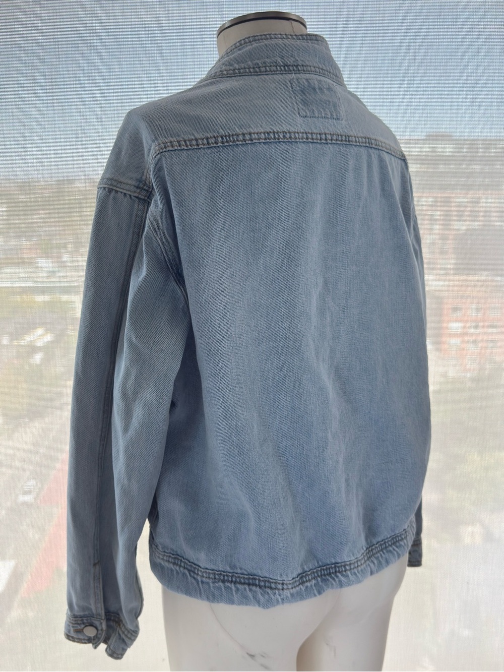 Light Blue Denim Button-Front Jacket - Picture 2 of 4